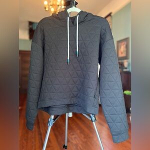 Zyia Black Quilted Triad Hoodie (Sz Lg)